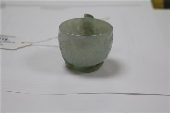 A Chinese jadeite cup